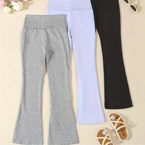 1 pair Girls grey flare yoga pants. Size 6